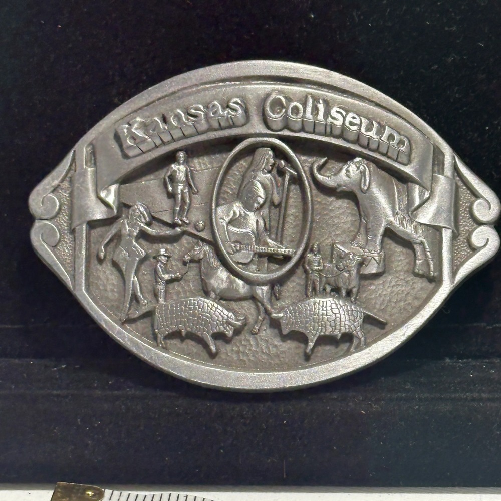 Vintage Kansas Coliseum Wichita Circus Elephant Limited Edition Belt Buckle USA
